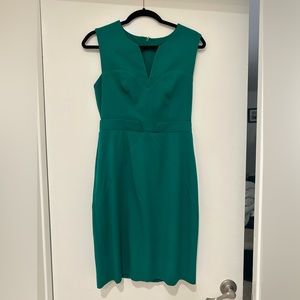 Black halo green dress